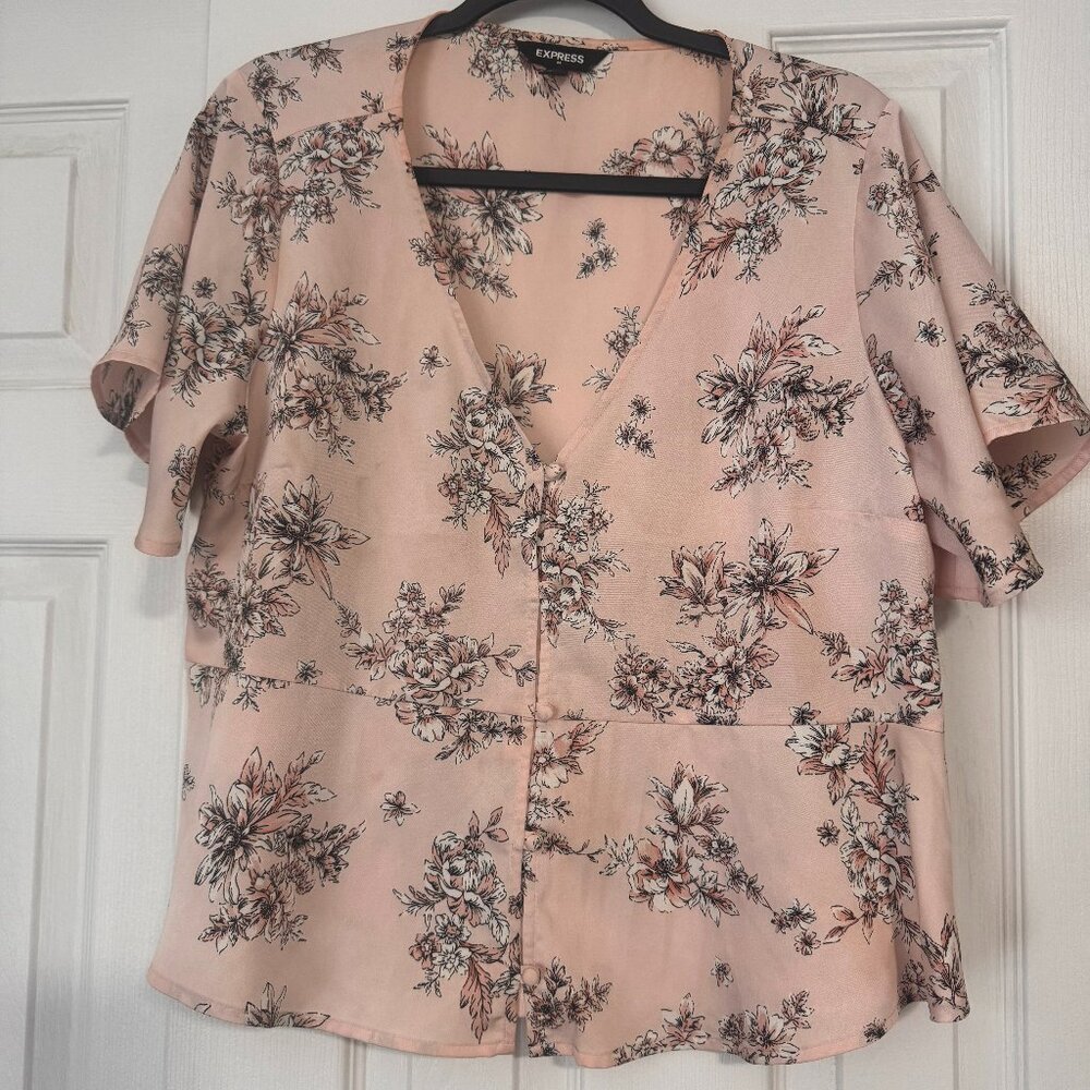 Light Pink Floral Blouse